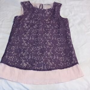 Signature Collection sleeveless layered womens top